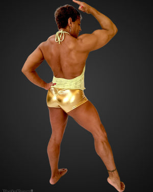 Women's Sexy Gold Workout Shorts