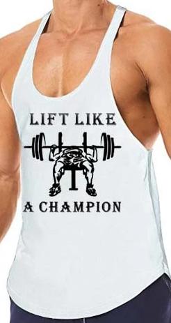 Men's Fitness Tank Top Tee "Lift Like A Champion"