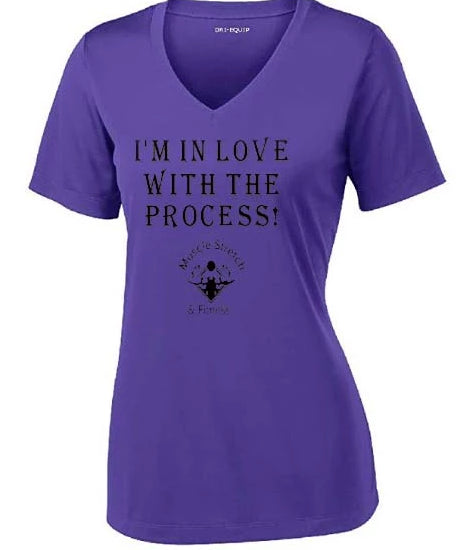 Women's Short Sleeve Moisture Wicked Athletic Shirt "I'm In Love With The Process"
